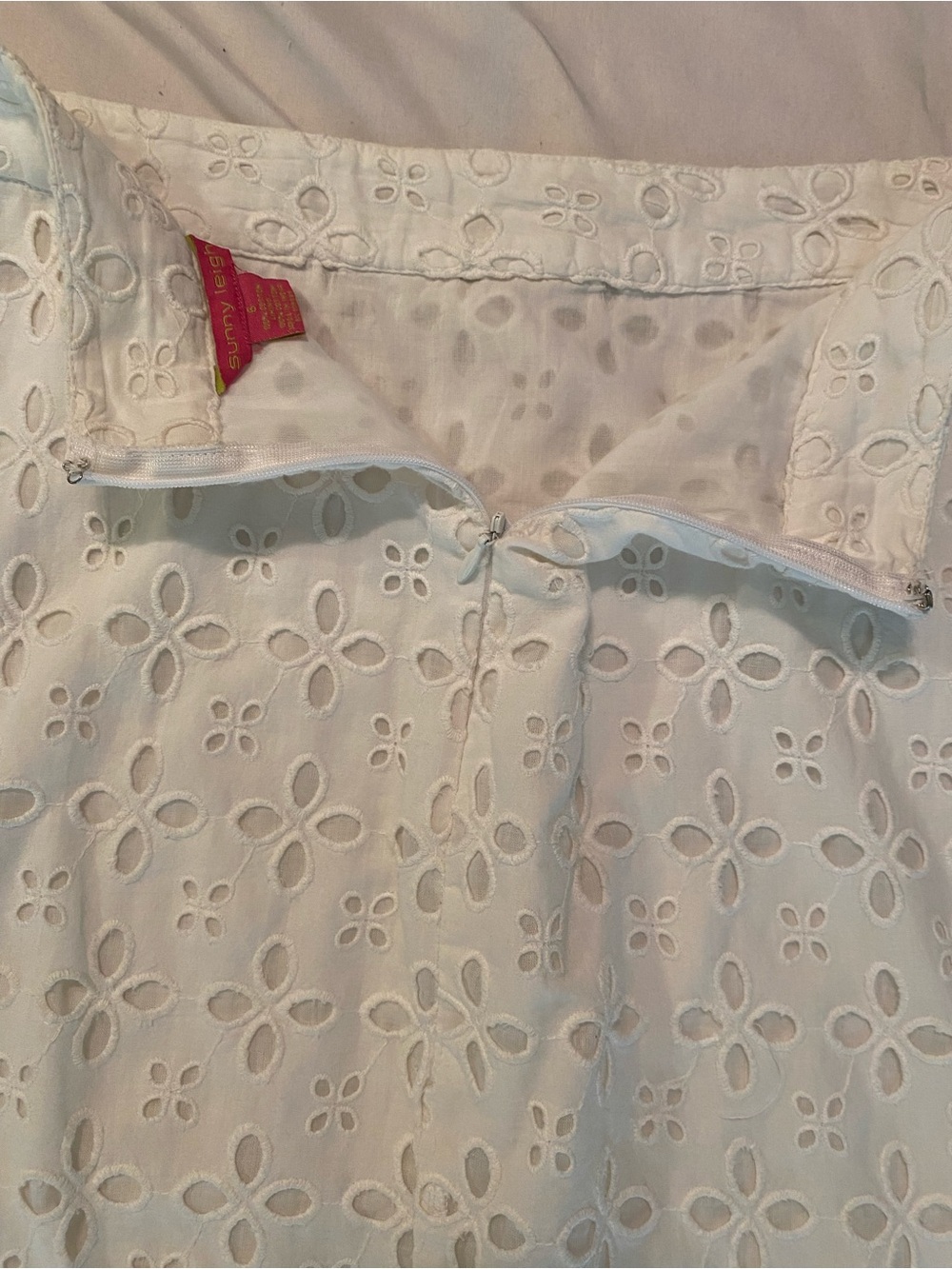 Sunny Leigh White Eyelet Mini Skirt - Picture 7 of 7